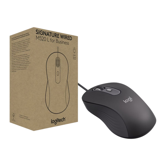 Mouse Logitech M520, Grafit, 3 image