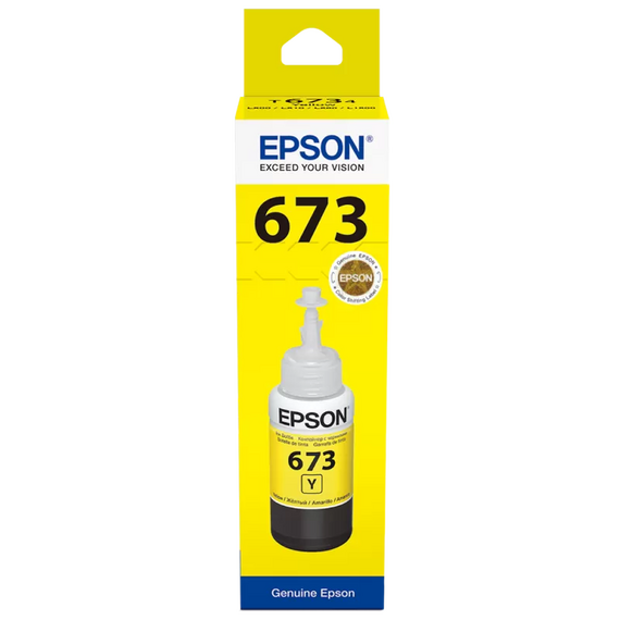 Recipient de cerneală Epson T673, 70ml, Galben, 3 image