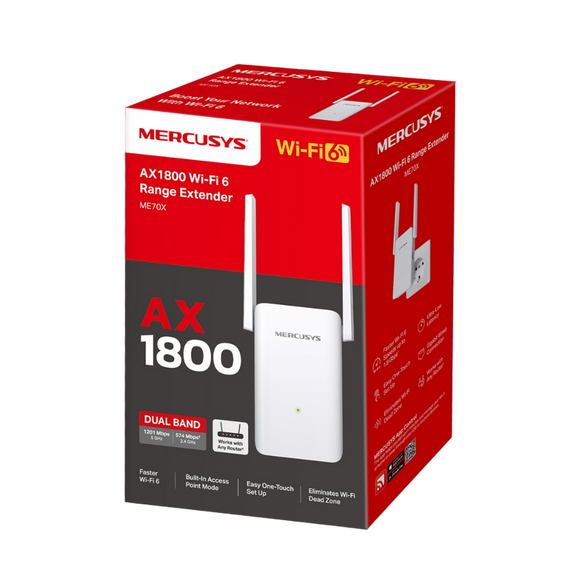 Amplificator de semnal Wi‑Fi MERCUSYS ME70X, 574 Mbps, 1201 Mbps, Alb, 2 image