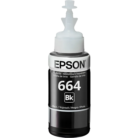 Recipient de cerneală Epson T664, 70ml, Negru
