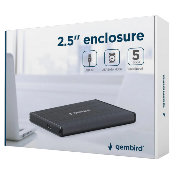 Carcasă externă Gembird EE2-U3S-3, Negru (EE2-U3S-3), 3 image