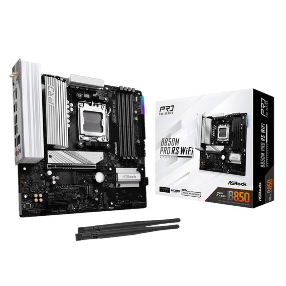 Placă de bază ASRock B850M PRO RS WIFI, AM5, AMD B850, Micro-ATX
