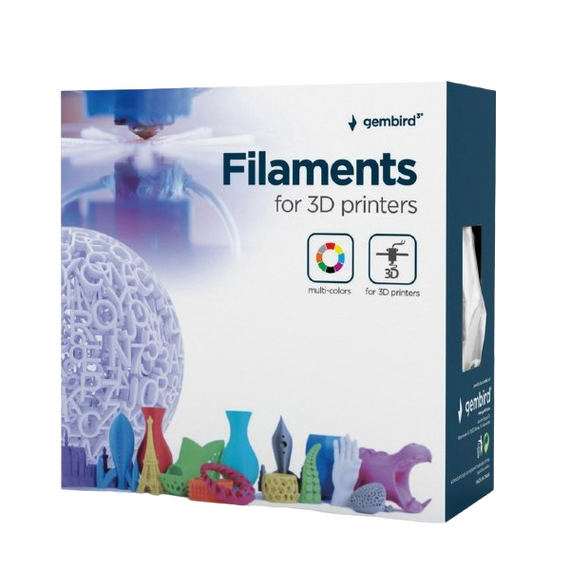 Filament pentru imprimantă 3D Gembird 3DP-PLA1.75-01-NAT, PLA, Transparent, 1.75 mm, 1 kg, 3 image