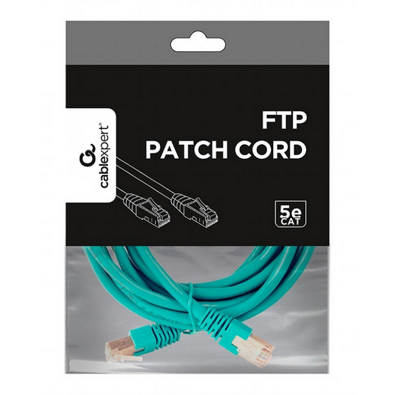 Patch cord Cablexpert PP22-2M/G, Cat5e FTP, 2m, Verde, 2 image