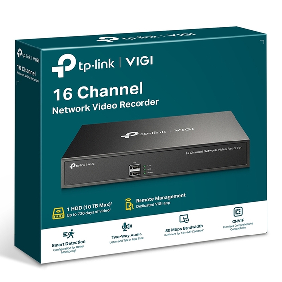 Înregistrator video TP-LINK VIGI NVR1016H, Negru, 3 image