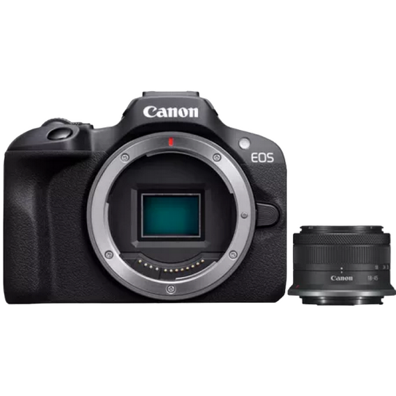 Aparat Foto Mirrorless Canon EOS R100 Black & RF-S 18-45mm f/4.5-6.3 IS STM KIT, 6 image