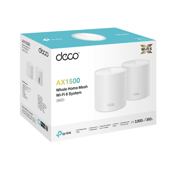 Sistem Wi-Fi Mesh TP-LINK Deco X10(2-pack), Wi-Fi, Alb, 3 image