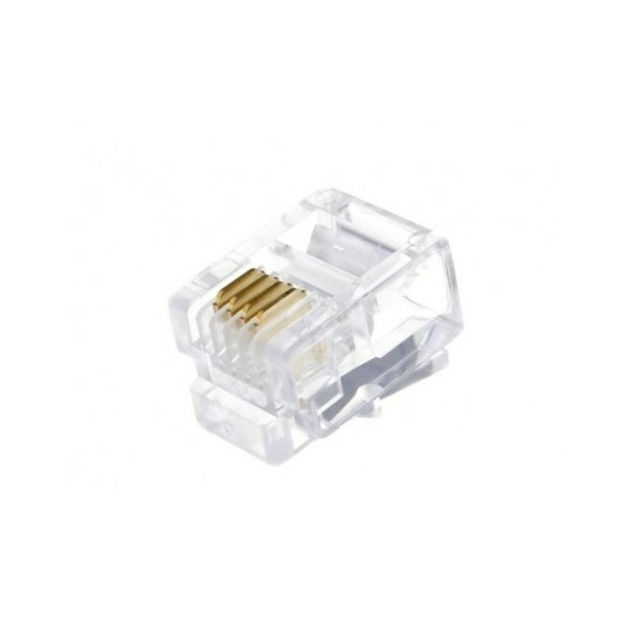 APC Electronic Plug RJ-12, MP-6P4C modular plug (3u"), 100 pcs