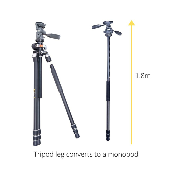 Trepied/Monopod Vanguard VEO3+ 263AP, Cap Video, Negru, 8 image