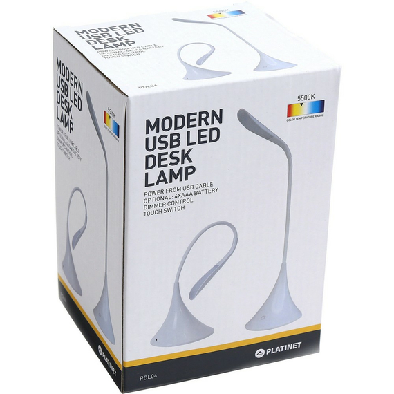 Lampa de birou Platinet DESK LAMP 3,5W FLEXIBLE 43826, Alb, 4 image