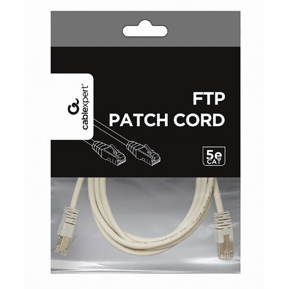 Patch cord Cablexpert PP22-1M, Cat5e FTP, 1m, Gri, 2 image