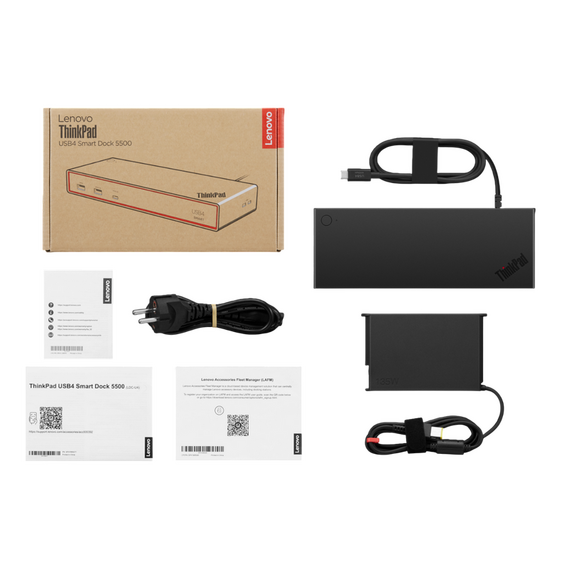 Stație Docking Lenovo ThinkPad USB4 Smart Dock 5500, Negru, 2 image