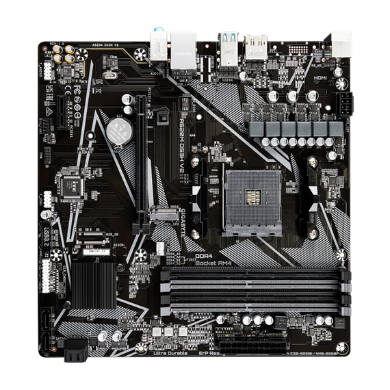 Placă de bază Gigabyte A520M DS3H V2, AM4, AMD A520, Micro-ATX, 2 image