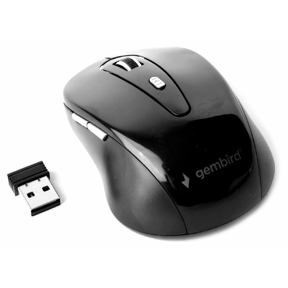 Mouse Wireless Gembird MUSW-6B-01, Negru, 3 image