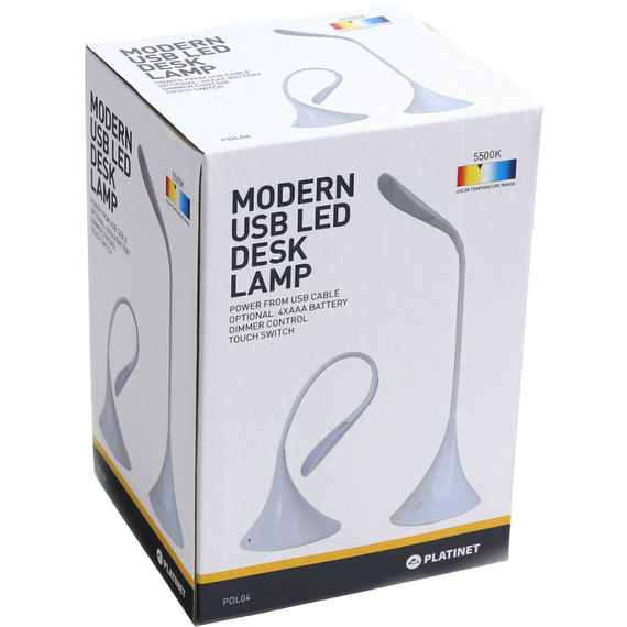 Lampa de birou Platinet DESK LAMP 3,5W FLEXIBLE 43826, Alb, 5 image