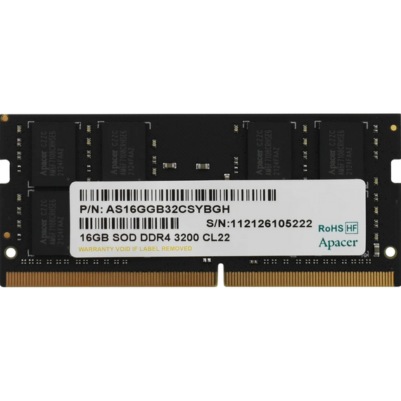 Memorie RAM Apacer AS16GGB32CSYBGH, DDR4 SDRAM, 3200 MHz, 16GB, 2 image
