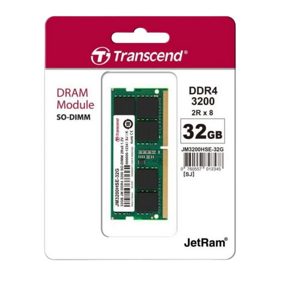 Memorie RAM Transcend JM3200HSE-32G, DDR4 SDRAM, 3200 MHz, 32GB, 2 image