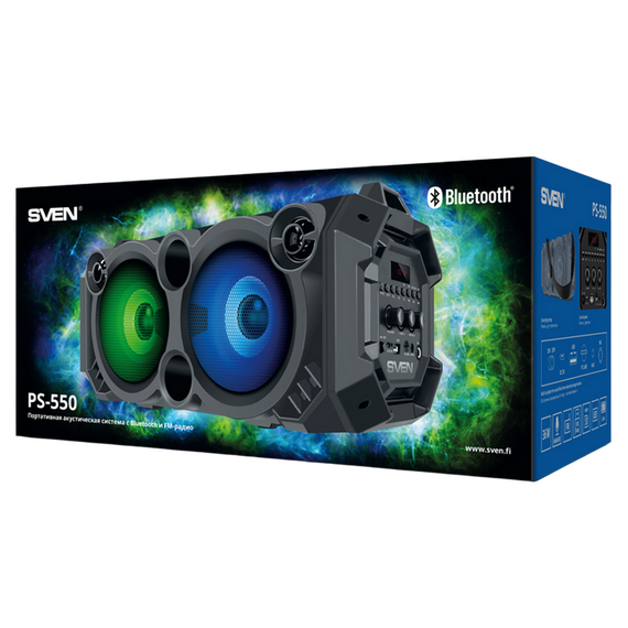 Boxă portabilă SVEN PS-550, Negru, 7 image