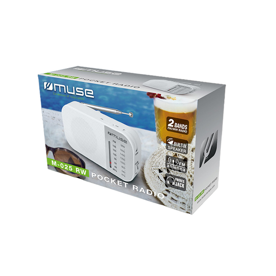 Radio portabil MUSE M-025 RW, Alb, 3 image