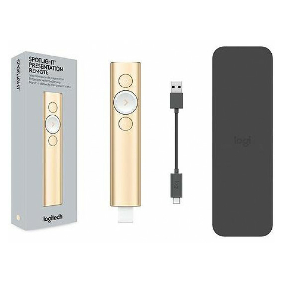 Prezentator Logitech Spotlight, Auriu, 6 image