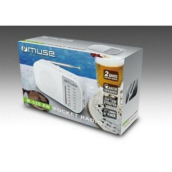 Radio portabil MUSE M-025 RW, Alb, 4 image