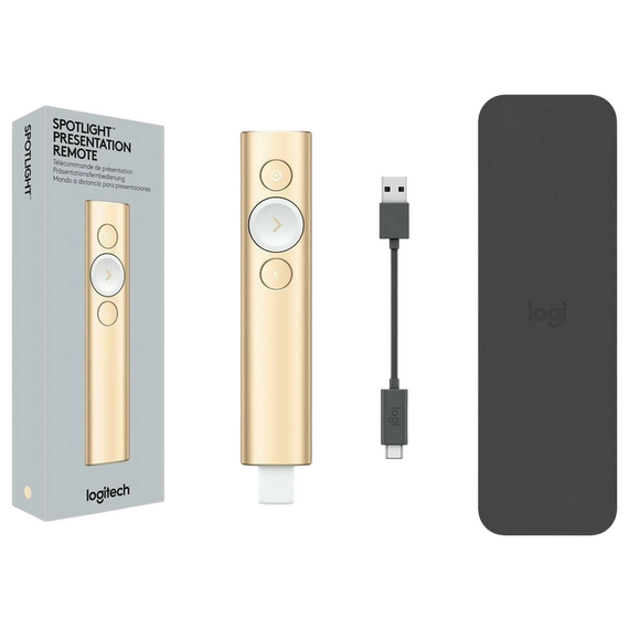 Prezentator Logitech Spotlight, Auriu, 4 image