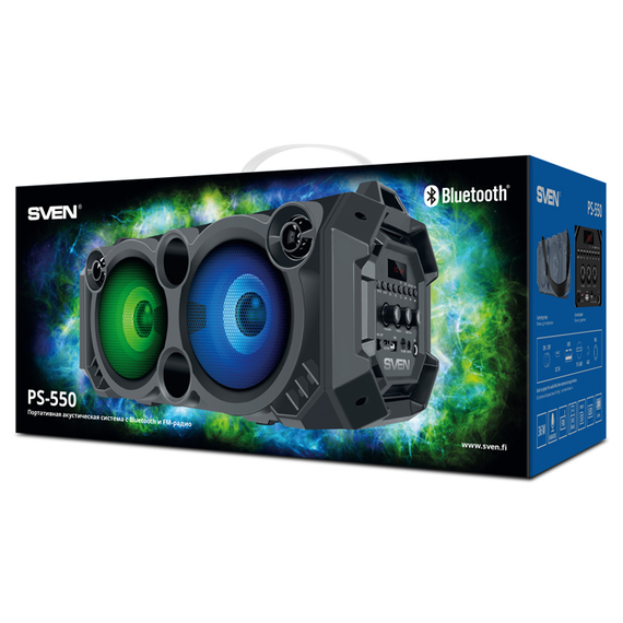 Boxă portabilă SVEN PS-550, Negru, 8 image