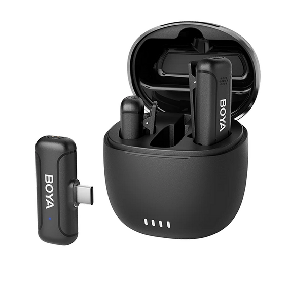 Microfon portabil pentru înregistrare vocală Boya BY-WM3T-U2, Fără fir, Negru