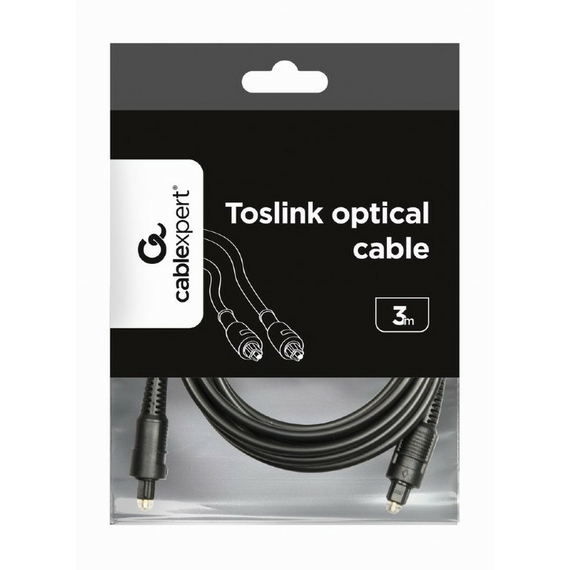 Cablu audio Cablexpert CC-OPT-3M, Toslink - Toslink, 3m, Negru, 3 image