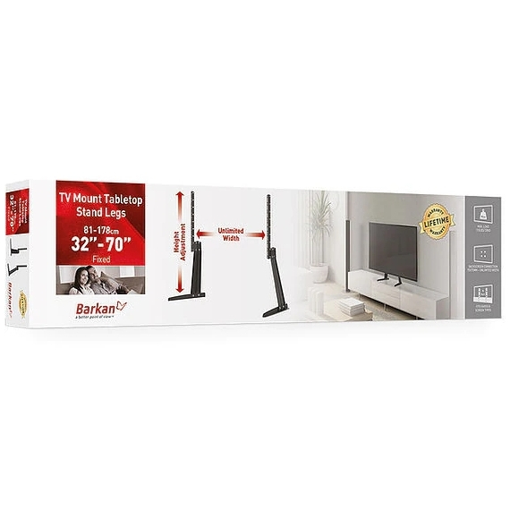 Suport pentru TV pe picior BARKAN S40, Negru, 2 image