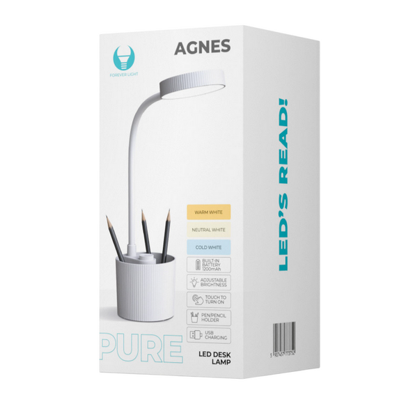 Lampa de birou Forever Pure FLB-20 Agnes, Alb, 2 image