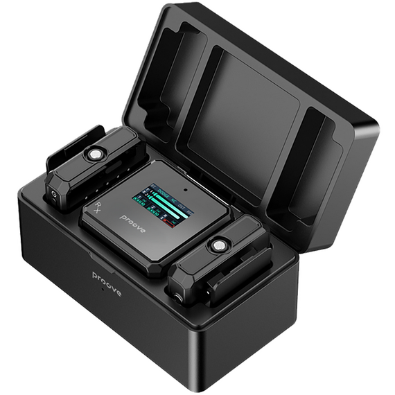 Microfon portabil pentru înregistrare vocală Proove Forum, Fără fir, Negru