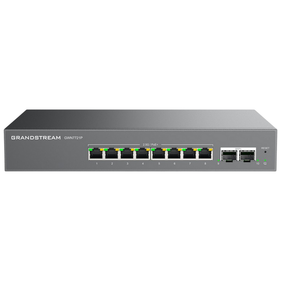 Comutator PoE Grandstream GWN7721P, 8x IEEE 802.3af/at