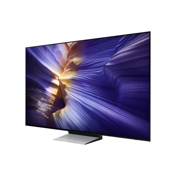 48" OLED SMART TV Samsung QE48S90FAEXUA, 3840x2160 4K UHD, Tizen, Negru, 2 image