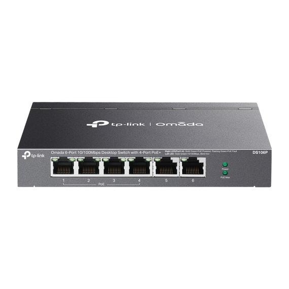 Switch de rețea TP-LINK DS106P, 4x IEEE 802.3af/at PoE+