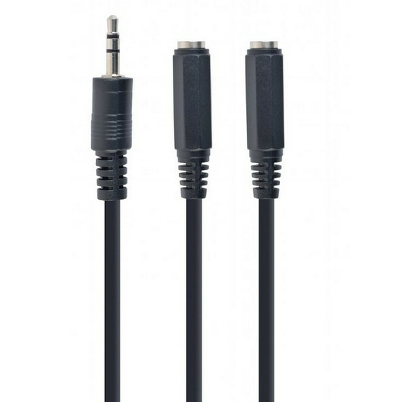 Cablu audio Cablexpert CCA-415-0.1M, mufă de 3,5 mm - 3.5 mm, 0,1m, Negru, 3 image