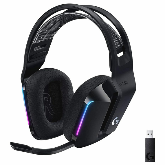 Căști gaming Logitech G733, Wireless/Cu fir, Negru, 3 image