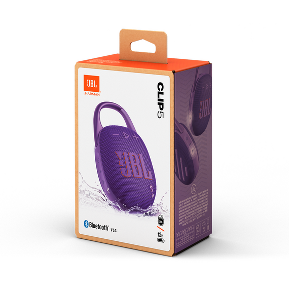 Boxă portabilă JBL Clip 5, Violet, 6 image