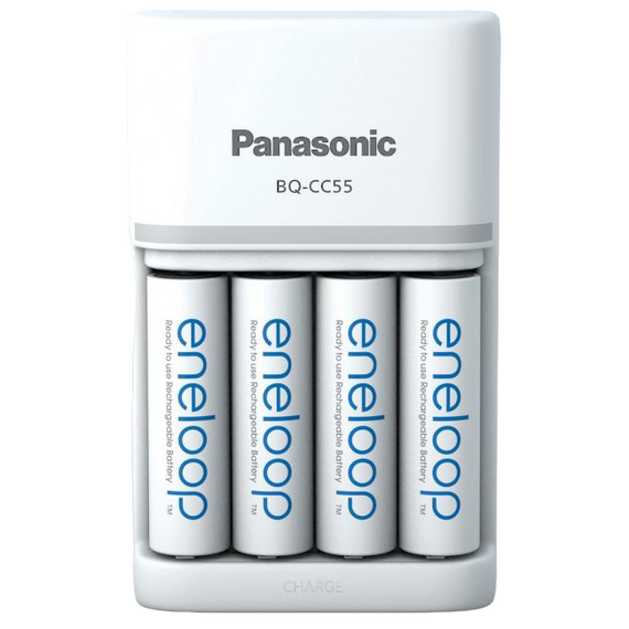 Încărcător Acumulatori Panasonic K-KJ55MCD40E, Alb