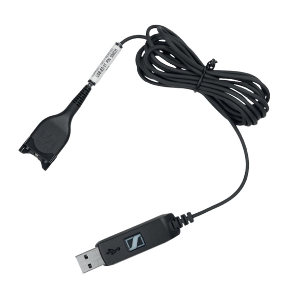 Cablu audio EPOS USB-ED 01, USB Type-A - ED (deconectare ușoară), Negru, 3 image
