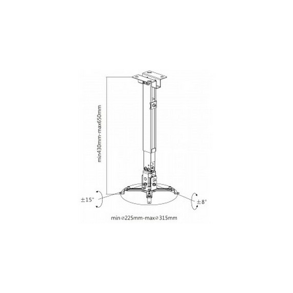 Suport pentru tavan și pe perete Reflecta Tapa, Alb, 2 image