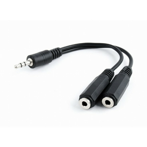 Cablu audio Cablexpert CCA-415-0.1M, mufă de 3,5 mm - 3.5 mm, 0,1m, Negru, 4 image