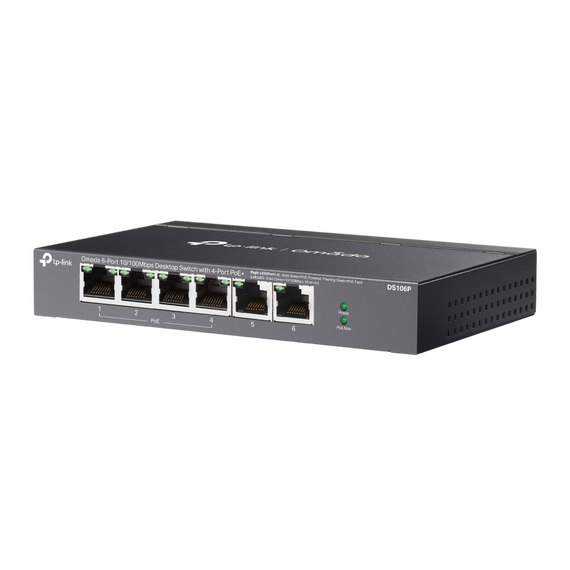 Switch de rețea TP-LINK DS106P, 4x IEEE 802.3af/at PoE+, 2 image