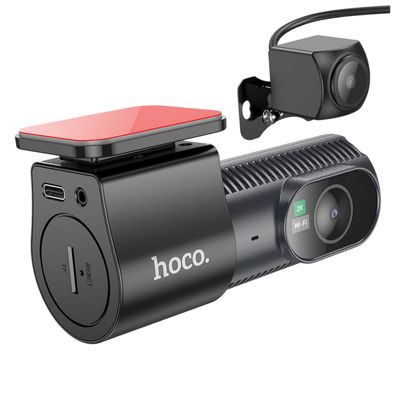 Set Dash Cam față și spate Hoco DV8, Negru