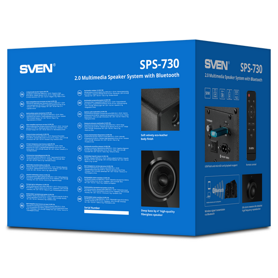 Sistem audio 2.0 CH SVEN SPS-730, Negru, 6 image