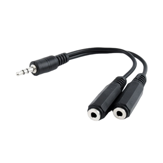Cablu audio Cablexpert CCA-415-0.1M, mufă de 3,5 mm - 3.5 mm, 0,1m, Negru, 2 image