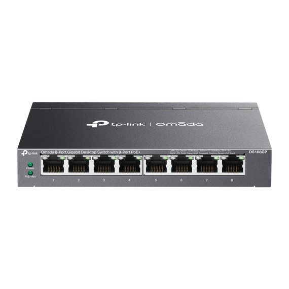 Switch de rețea TP-LINK DS108GP, 8x IEEE 802.3af/at PoE+ Ports