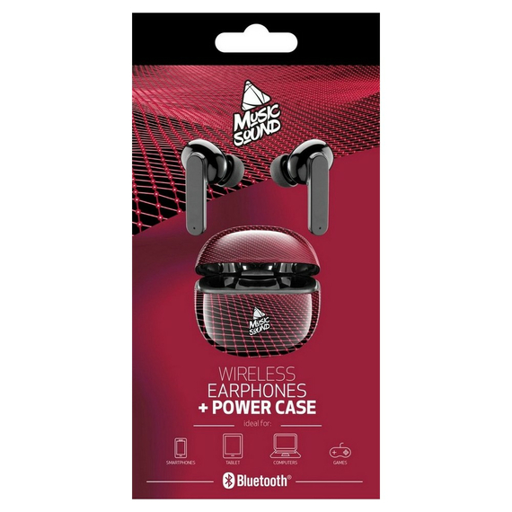 Căști Cellularline Music Sound Fantasy in ear, Negru/Rosu, 3 image