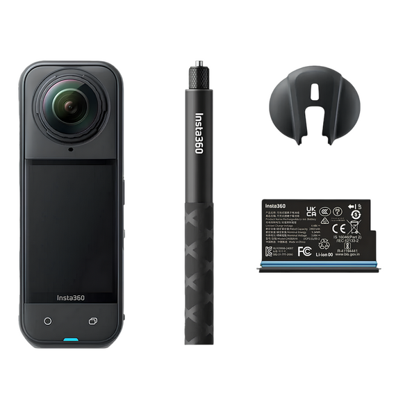 Cameră Video Sport Insta360 X5 Starter Bundle, Negru