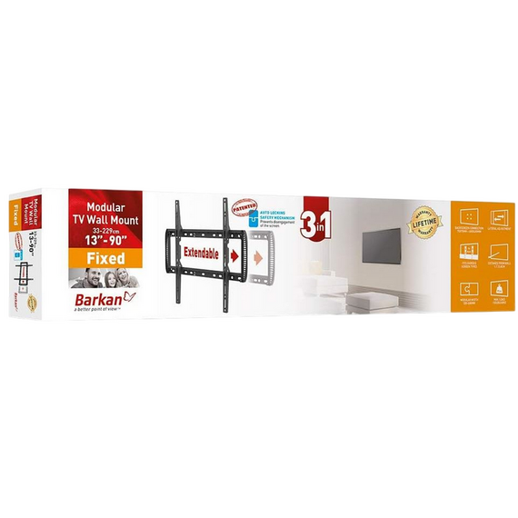 Suport fixat pe perete BARKAN BM400T, Negru, 2 image